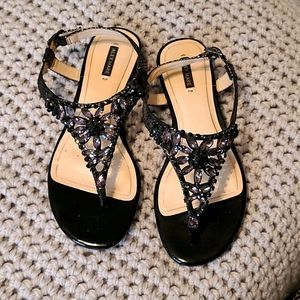 Alex Marie black beaded sandals
